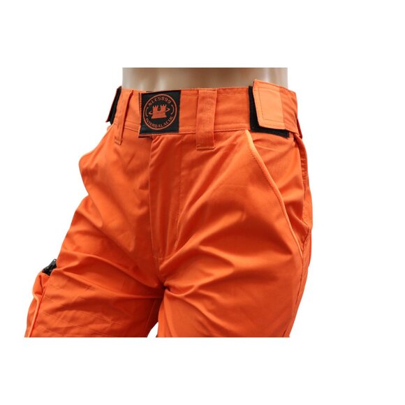 LE CHATEAU Y2K Bold Orange UTILITY Cargo Pants CINCHED velcro waistband Size 5/6 - Picture 6 of 7